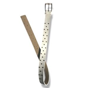 NINE & CO. By Nine West Genuine Leather Neutral Studded 37” Belt